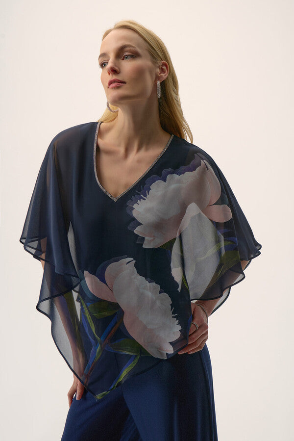 BLUSA AZUL ESTAMPADA 254731