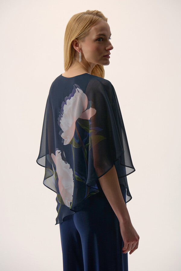 BLUSA AZUL ESTAMPADA 254731