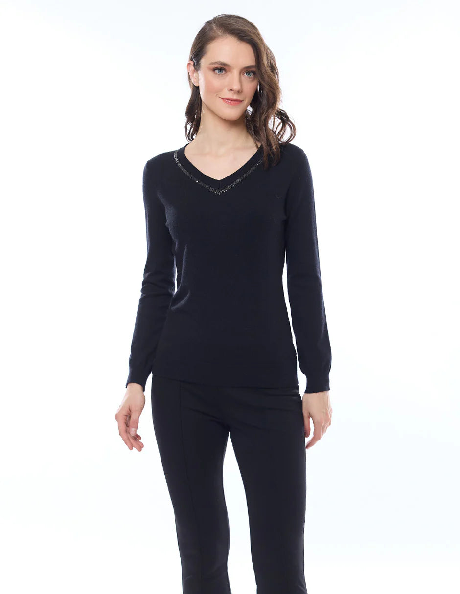 SUÉTER NEGRO/GRIS 225878