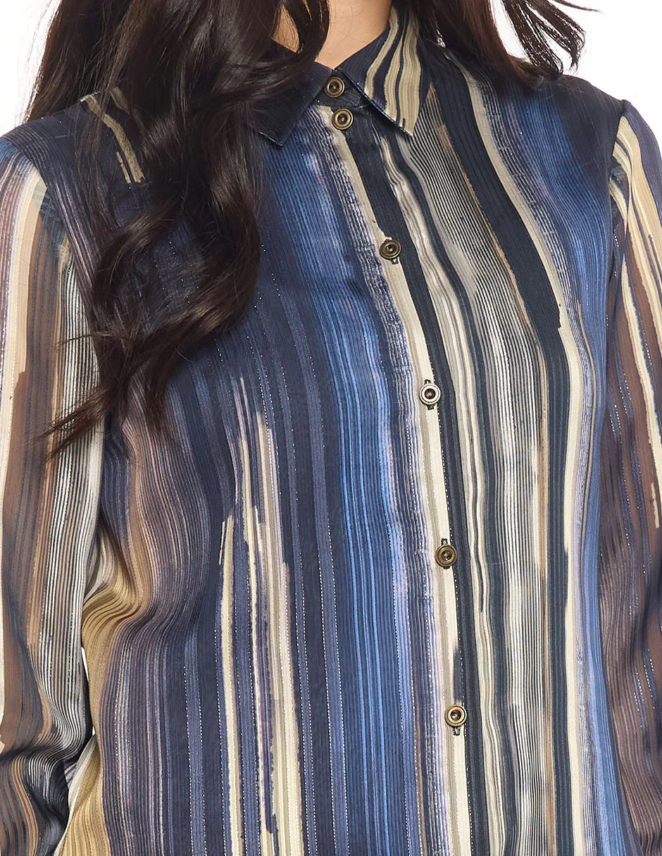 BLUSA AZUL ESTAMPADA 225269