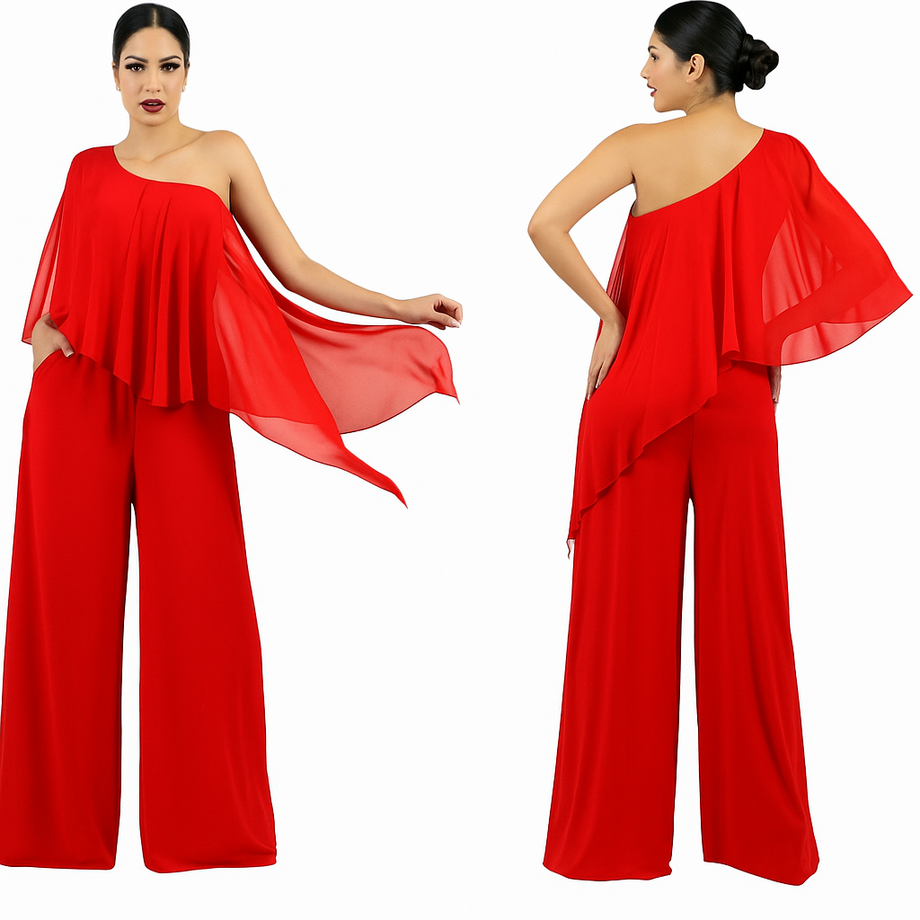 JUMPSUIT NEGRO/ROJO/BUGAMBILIA GASA 57194