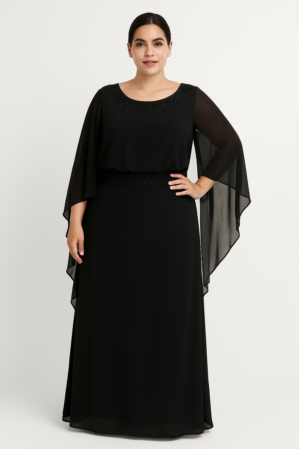 VESTIDO LARGO NEGRO 57234