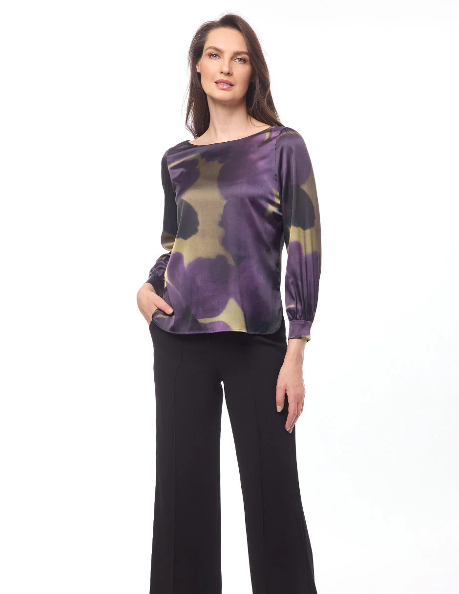 BLUSA MORADA ESTAMPADA 225211