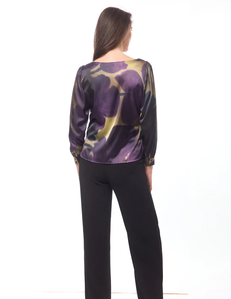 BLUSA MORADA ESTAMPADA 225211
