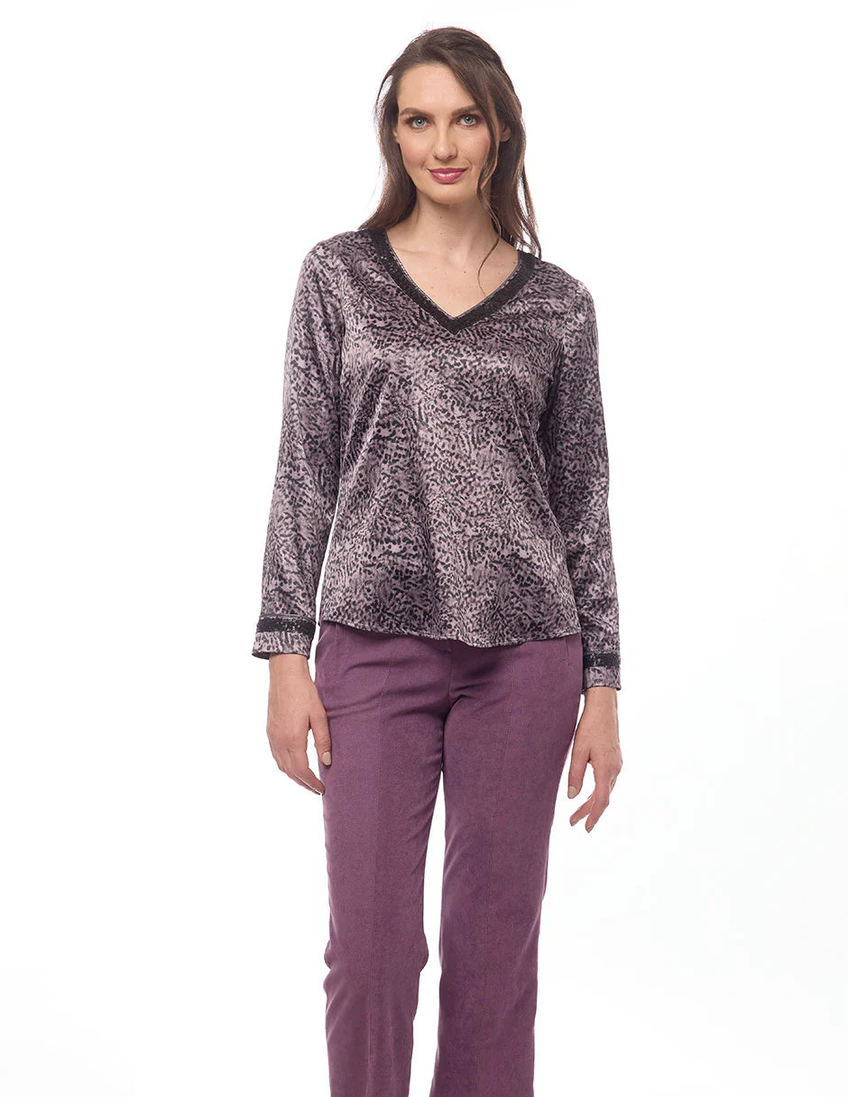 BLUSA MORADA PRINT 225316
