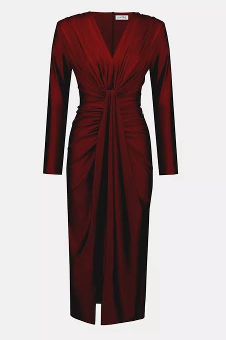 VESTIDO MIDI VINO/VERDE 253714