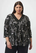 BLUSA NEGRA ESTAMPADA 253138