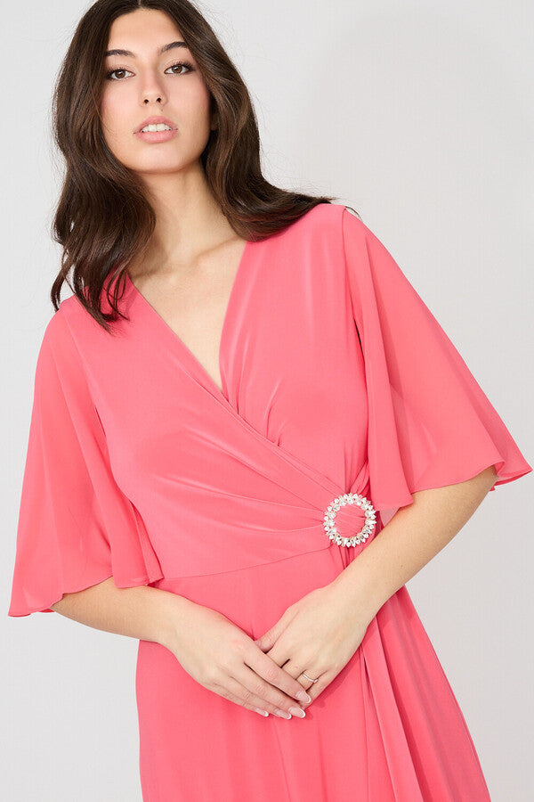 VESTIDO MIDI CORAL 261714