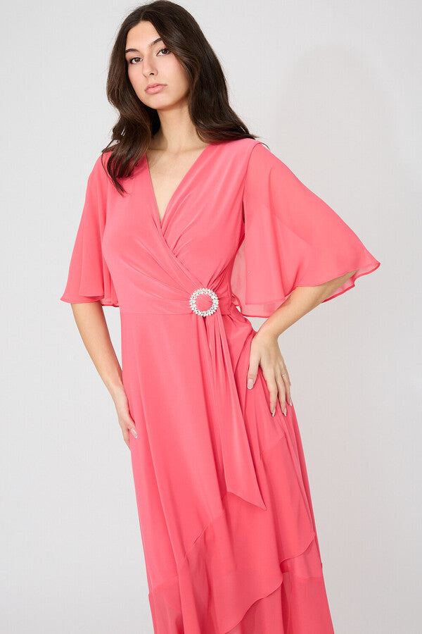 VESTIDO MIDI CORAL 261714