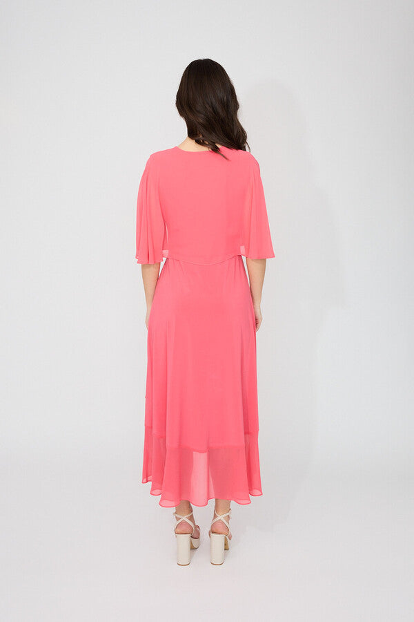 VESTIDO MIDI CORAL 261714