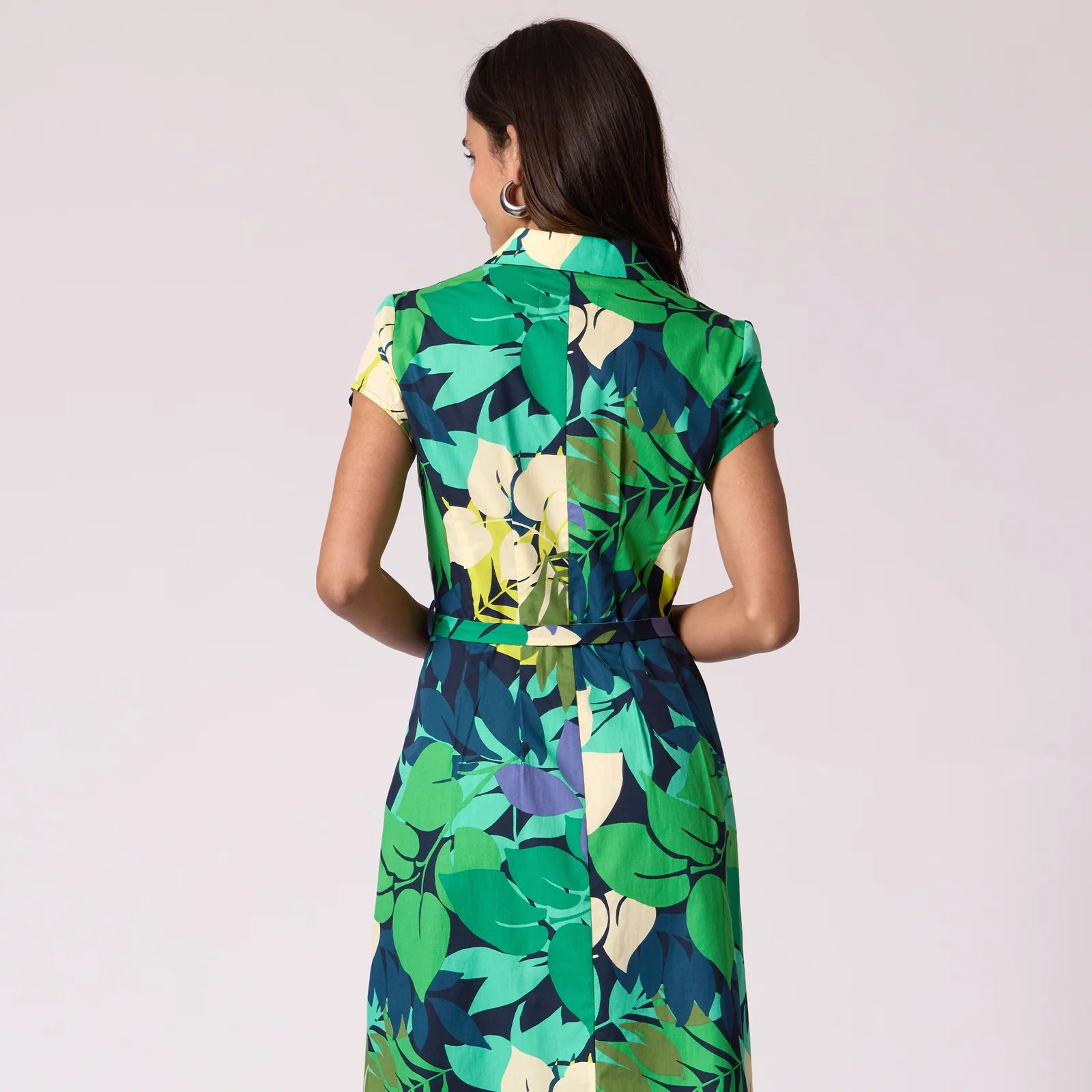 VESTIDO MIDI VERDE ESTAMPADO R16011