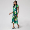 VESTIDO MIDI VERDE ESTAMPADO R16011
