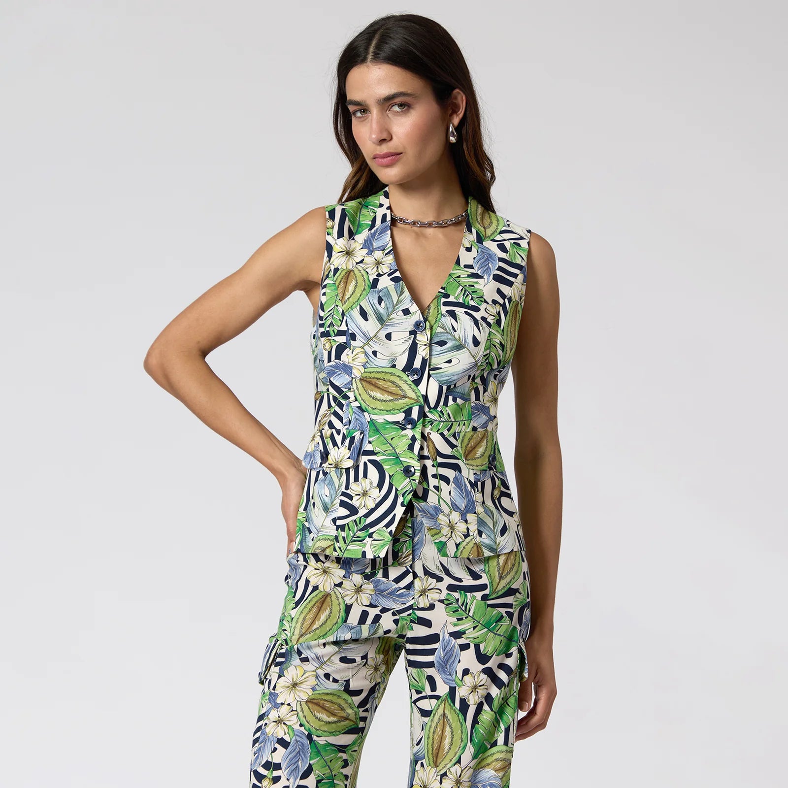 BLUSA HUESO ESTAMPADO R16026