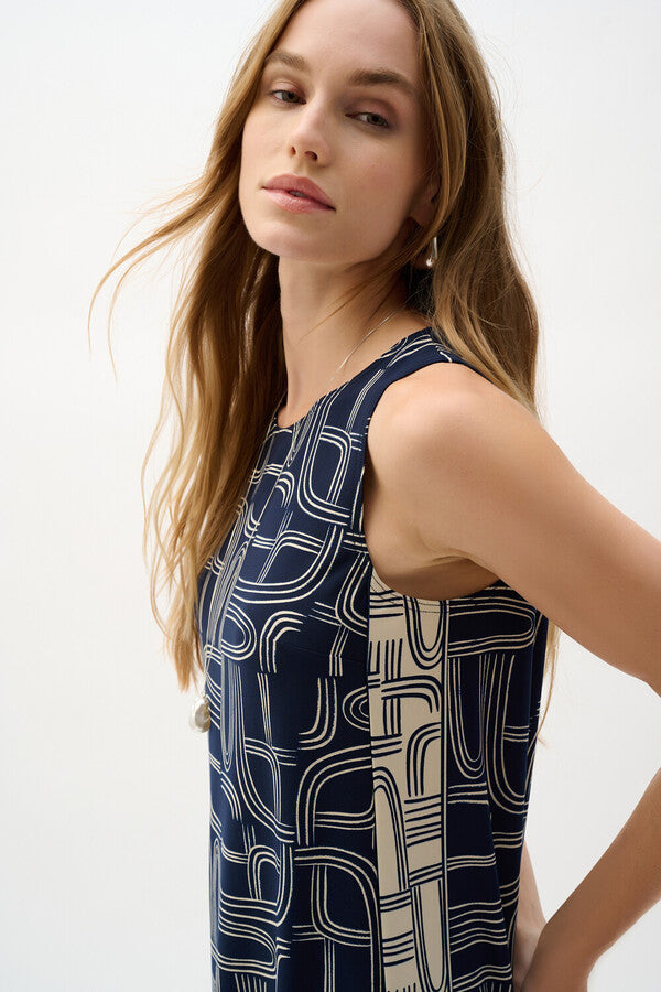 BLUSA AZUL MARINO ESTAMPADA 262107