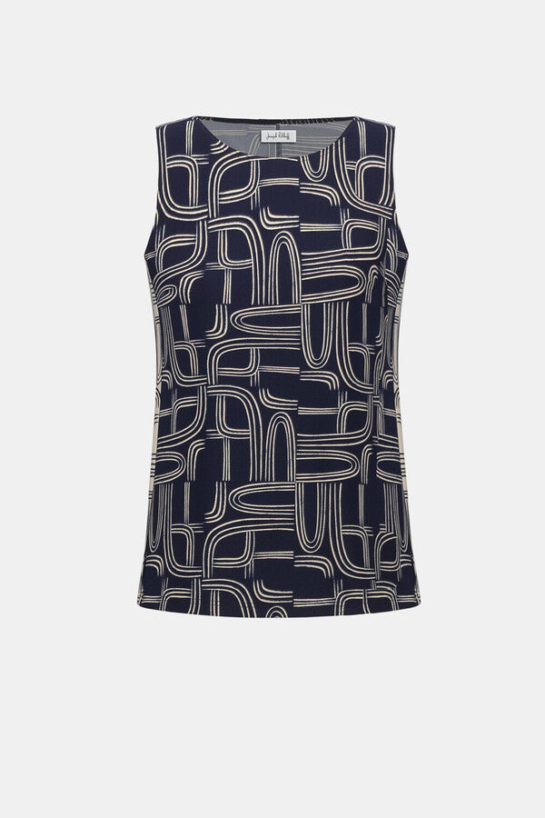 BLUSA AZUL MARINO ESTAMPADA 262107