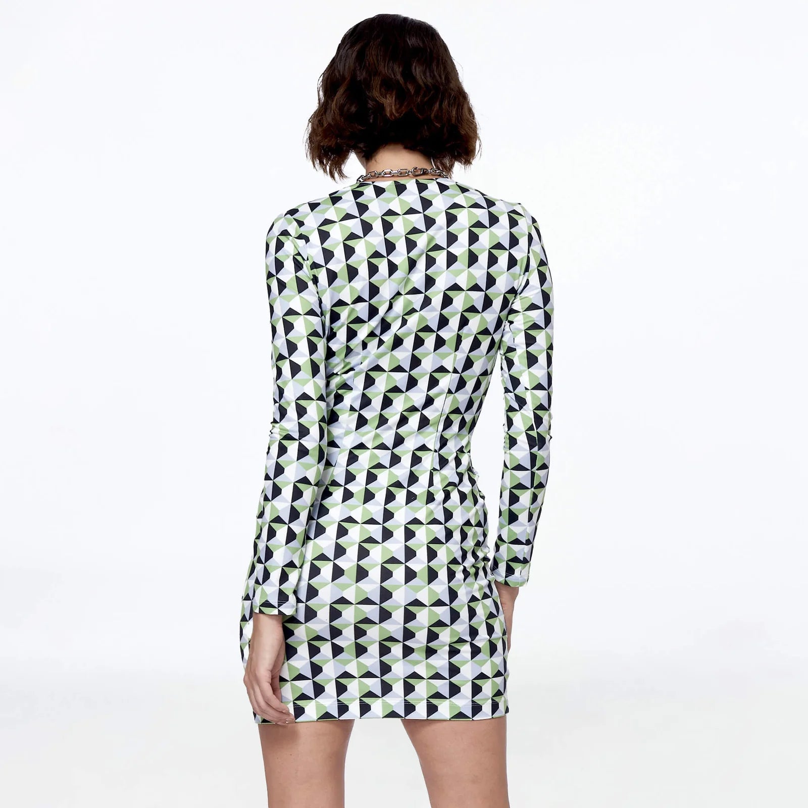 VESTIDO CORTO BLANCO ESTAMPADO