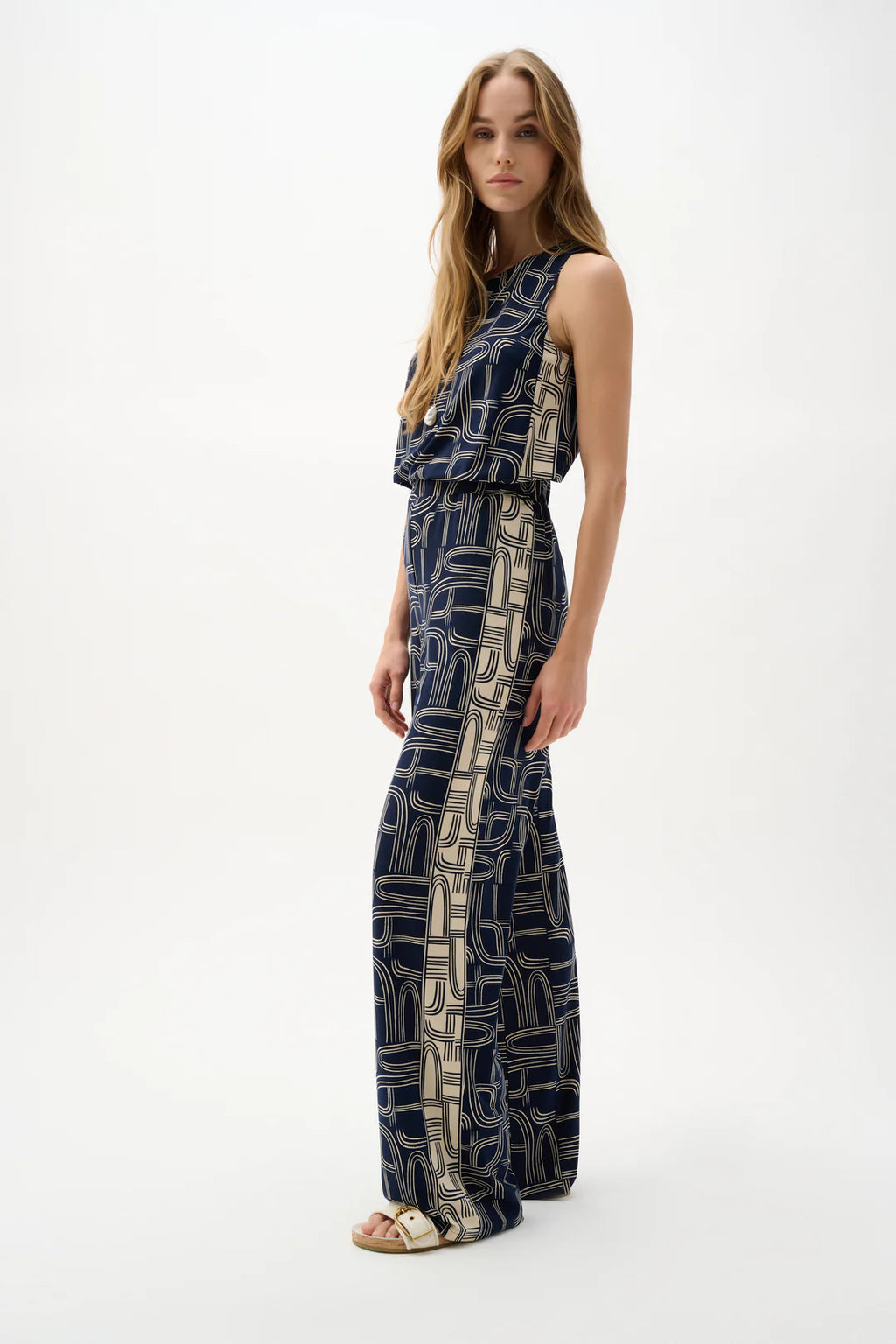 PANTALÓN AZUL MARINO ESTAMPADO 262106