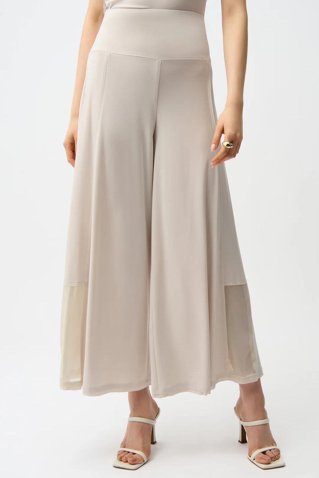 PANTALÓN PALAZZO NEGRO/BEIGE 261277