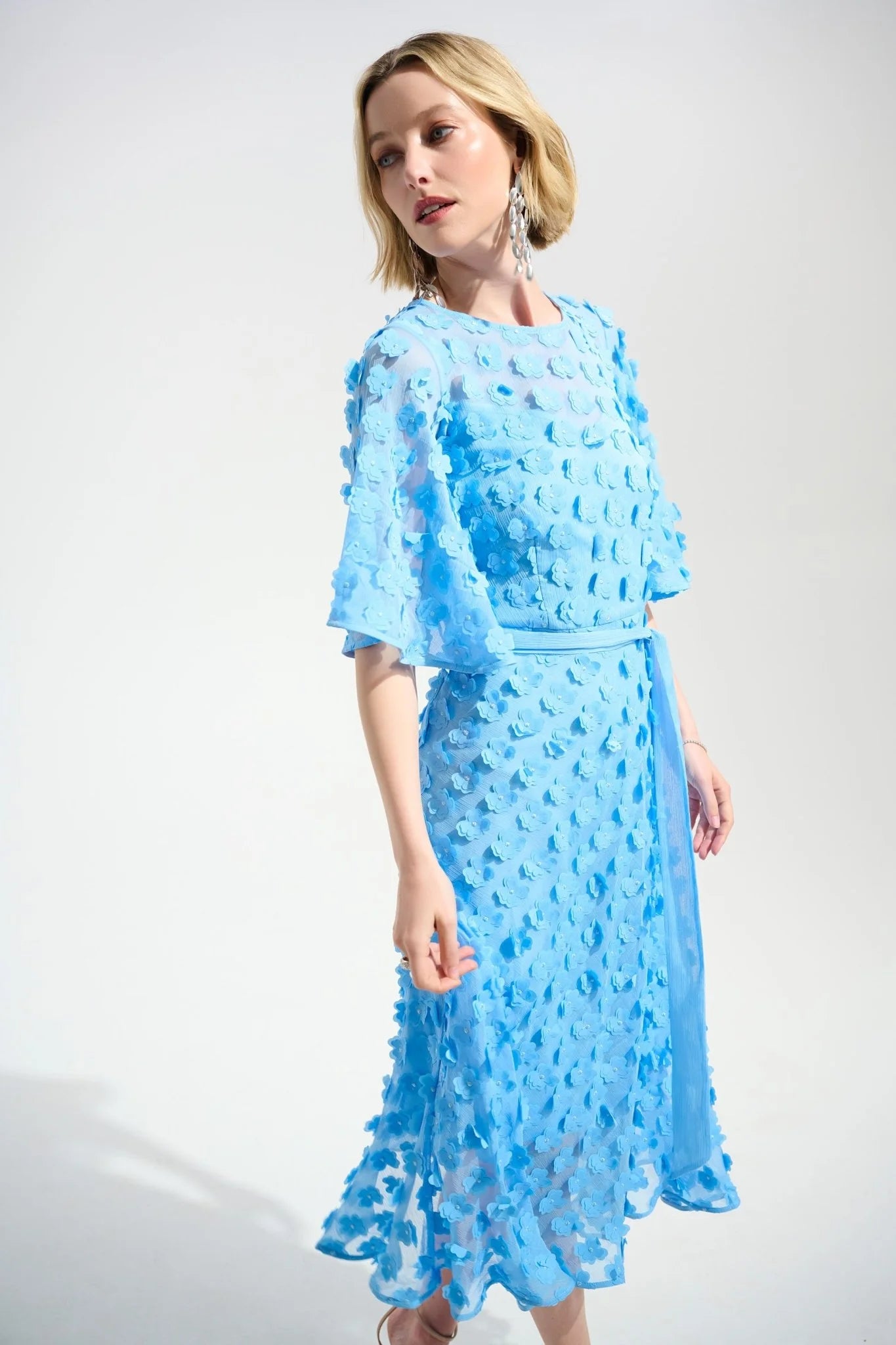 VESTIDO MIDI CELESTE 261738