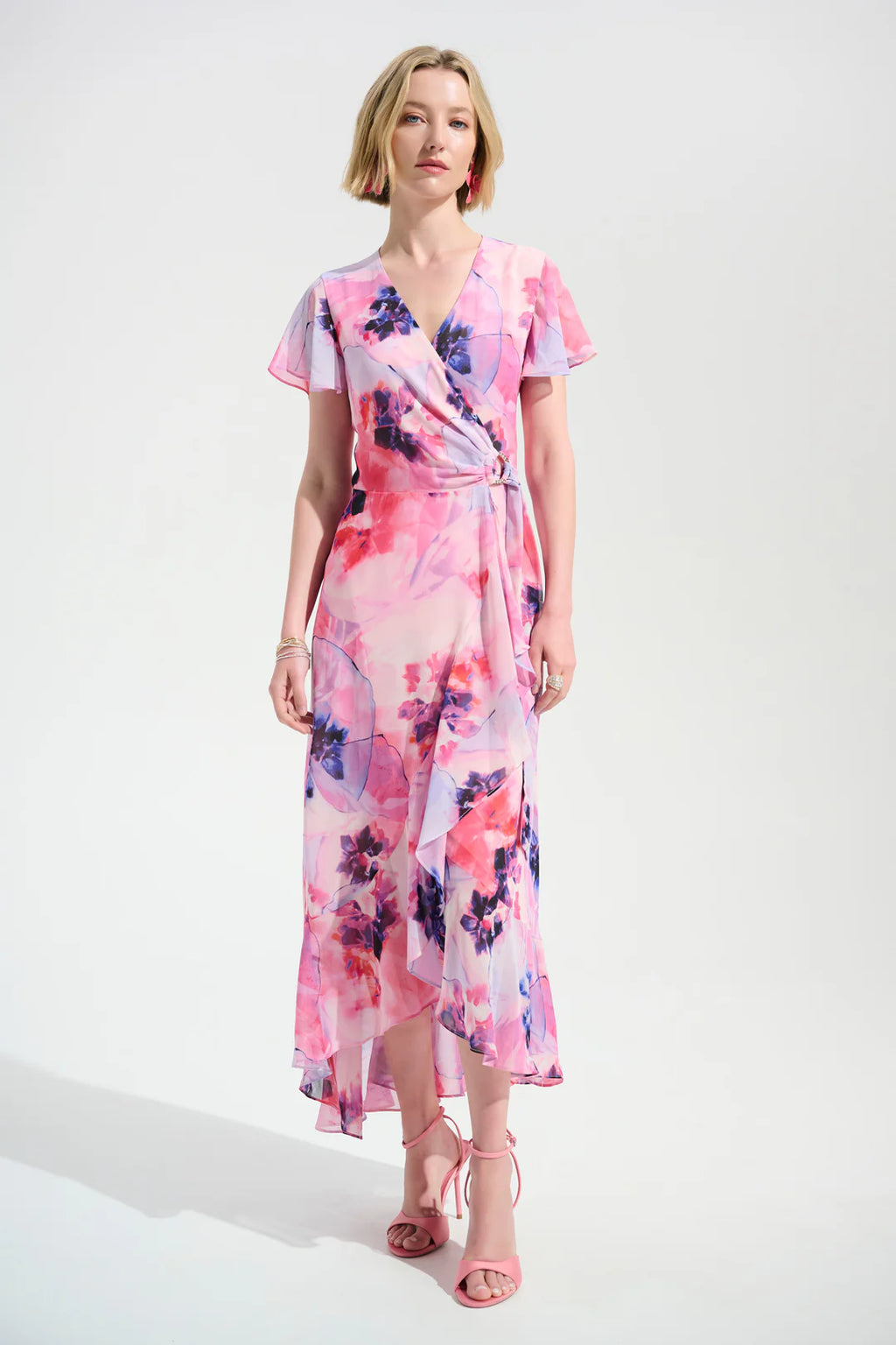VESTIDO MIDI ROSA PRINT 261739