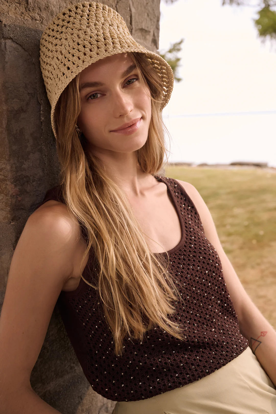 GORRO TEJIDO NEGRO/BEIGE 262972