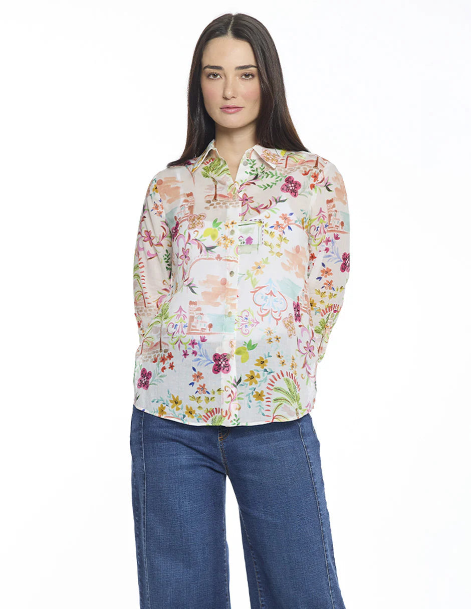 BLUSA BLANCA ESTAMPADA 126841