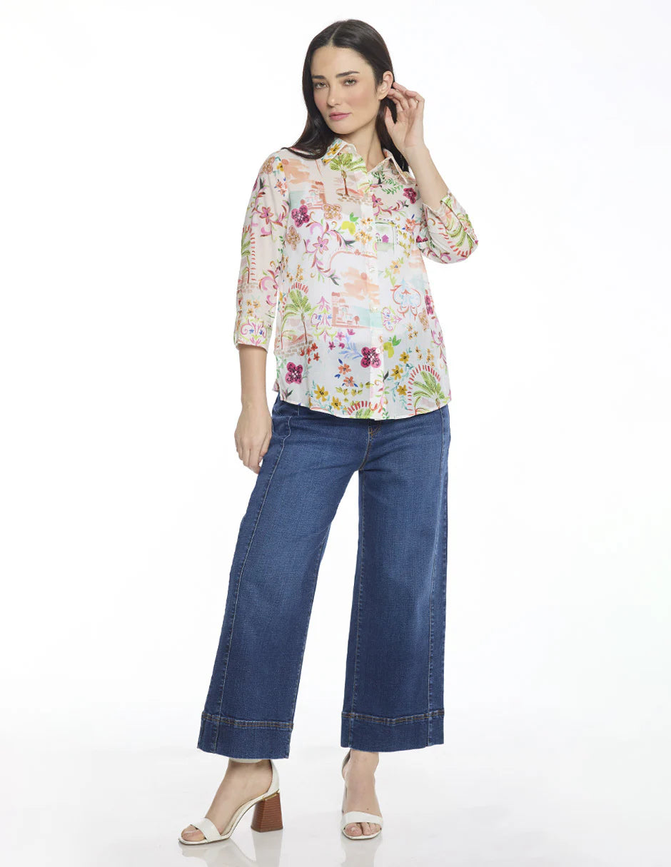 BLUSA BLANCA ESTAMPADA 126841