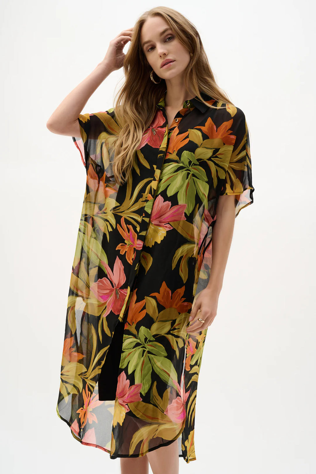 BLUSA TUNICA BEIGE/NEGRA 262949