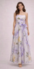 VESTIDO LARGO BLANCO ESTAMPADO 57072