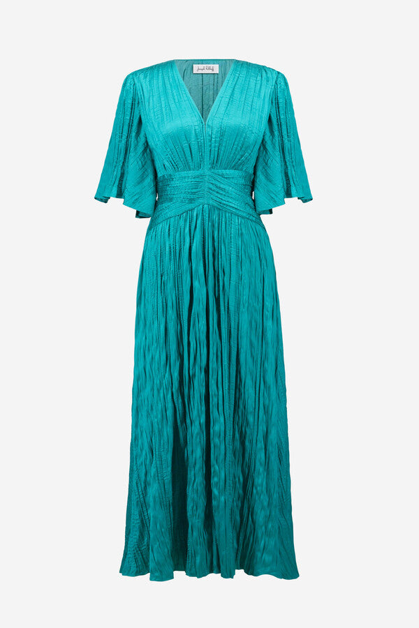 VESTIDO MIDI TURQUESA 261962