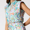 BLUSA AZUL PRINT R16060
