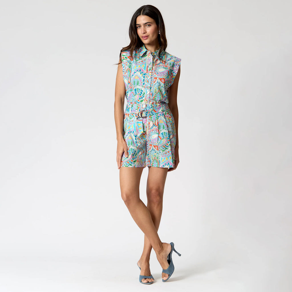 BLUSA AZUL PRINT R16060
