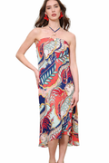 VESTIDO MIDI MARINO ESTAMPADO 2187