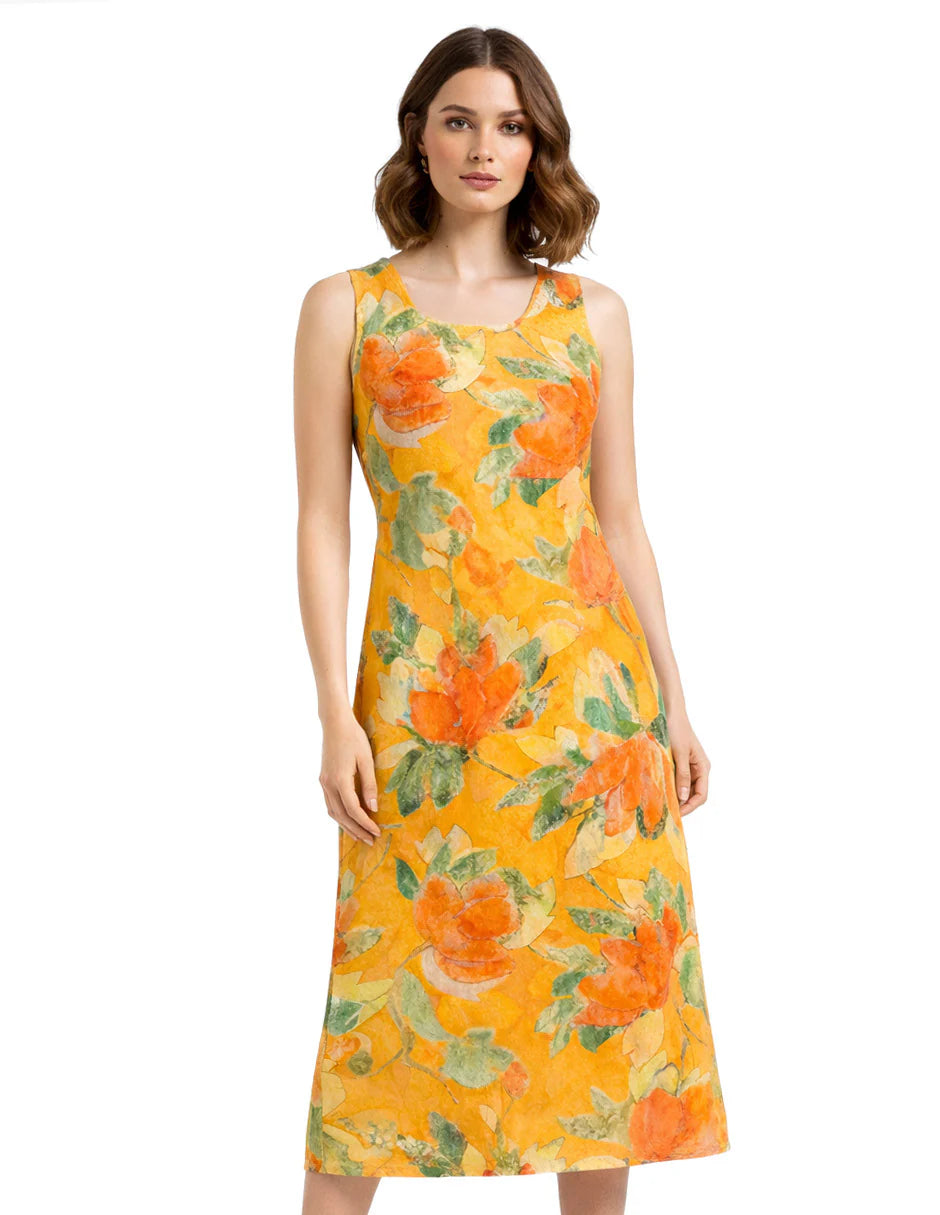 VESTIDO MAXI NARANJA 126504