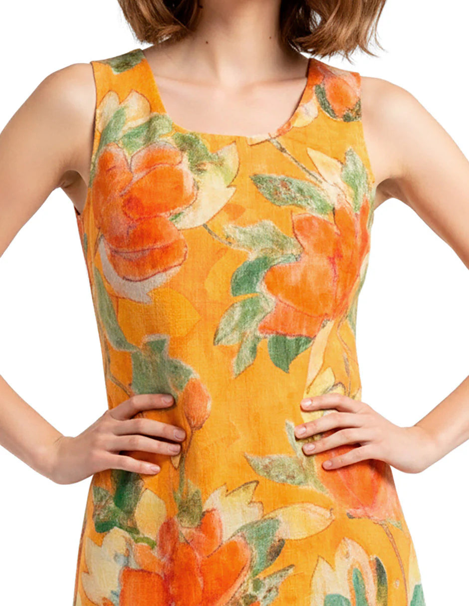 VESTIDO MAXI NARANJA 126504