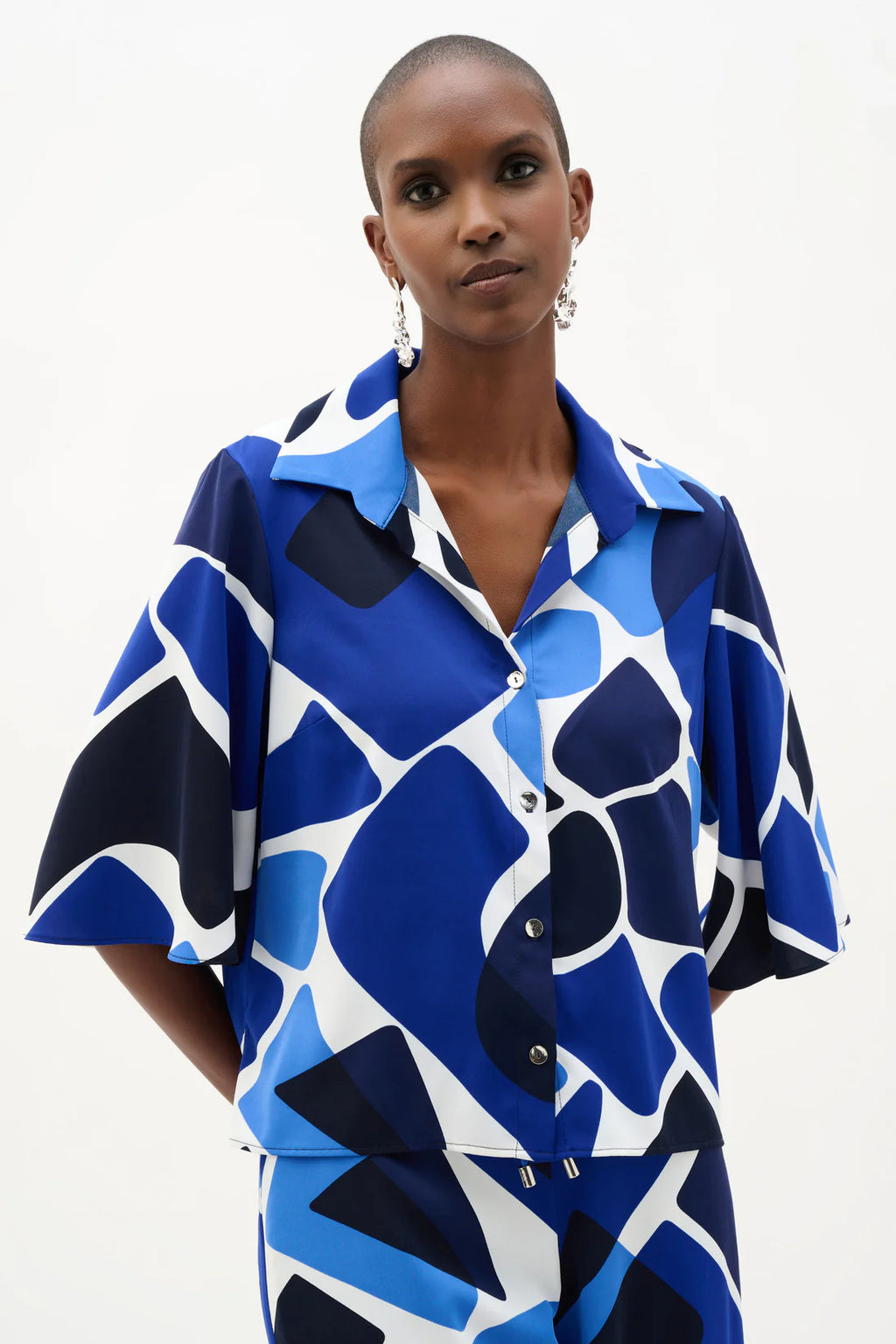 BLUSA AZUL ESTAMPADA 262154