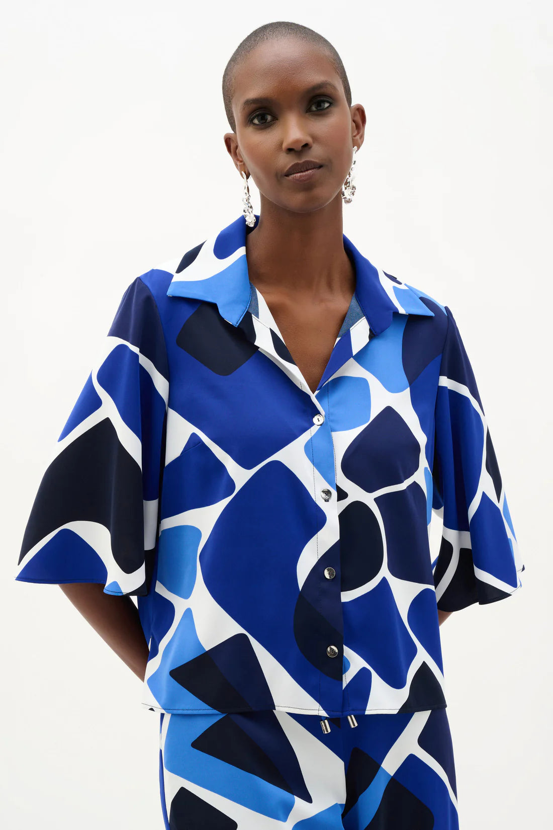BLUSA AZUL ESTAMPADA 262154