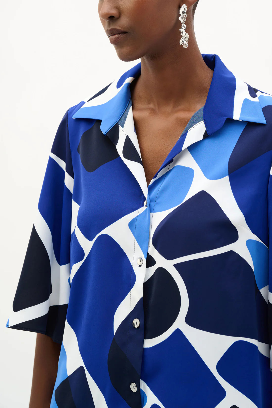 BLUSA AZUL ESTAMPADA 262154