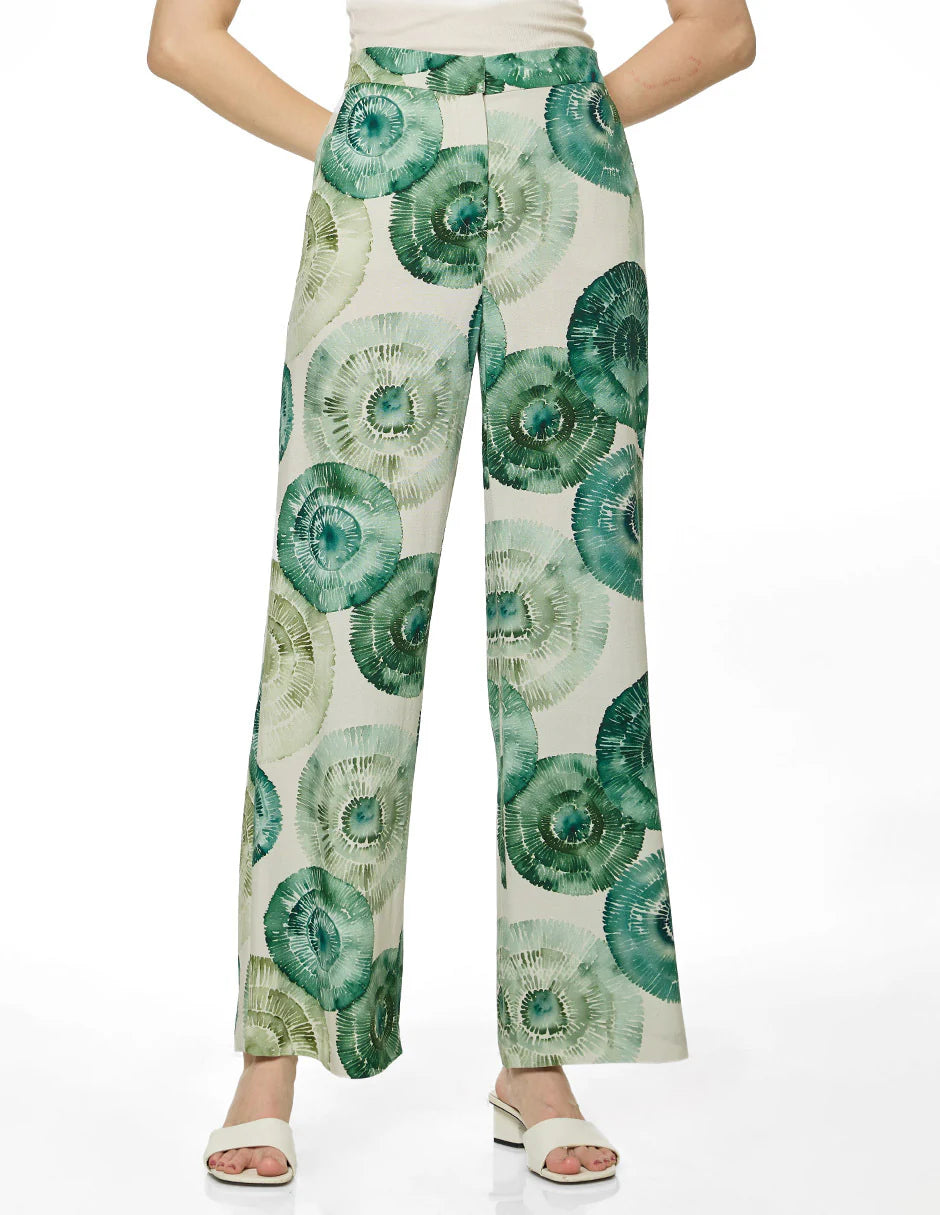 PANTALÓN VERDE ESTAMPADO 126431