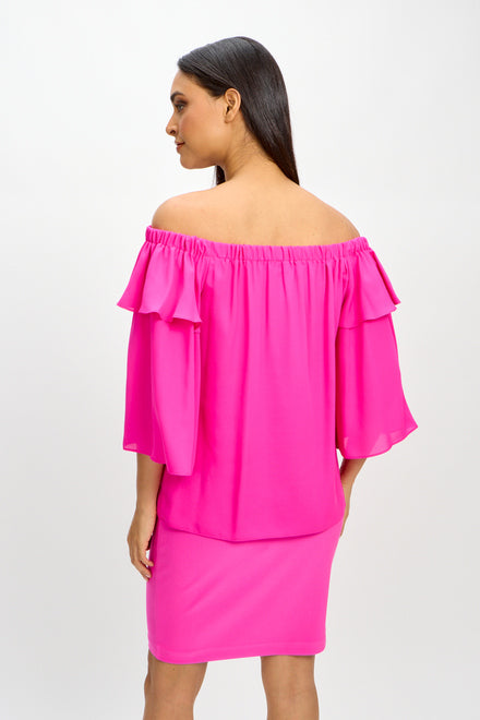 BLUSA FIUSCHA/VERDE OFF-SHOULDER