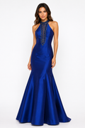 VESTIDO LARGO AZUL SIRENA
