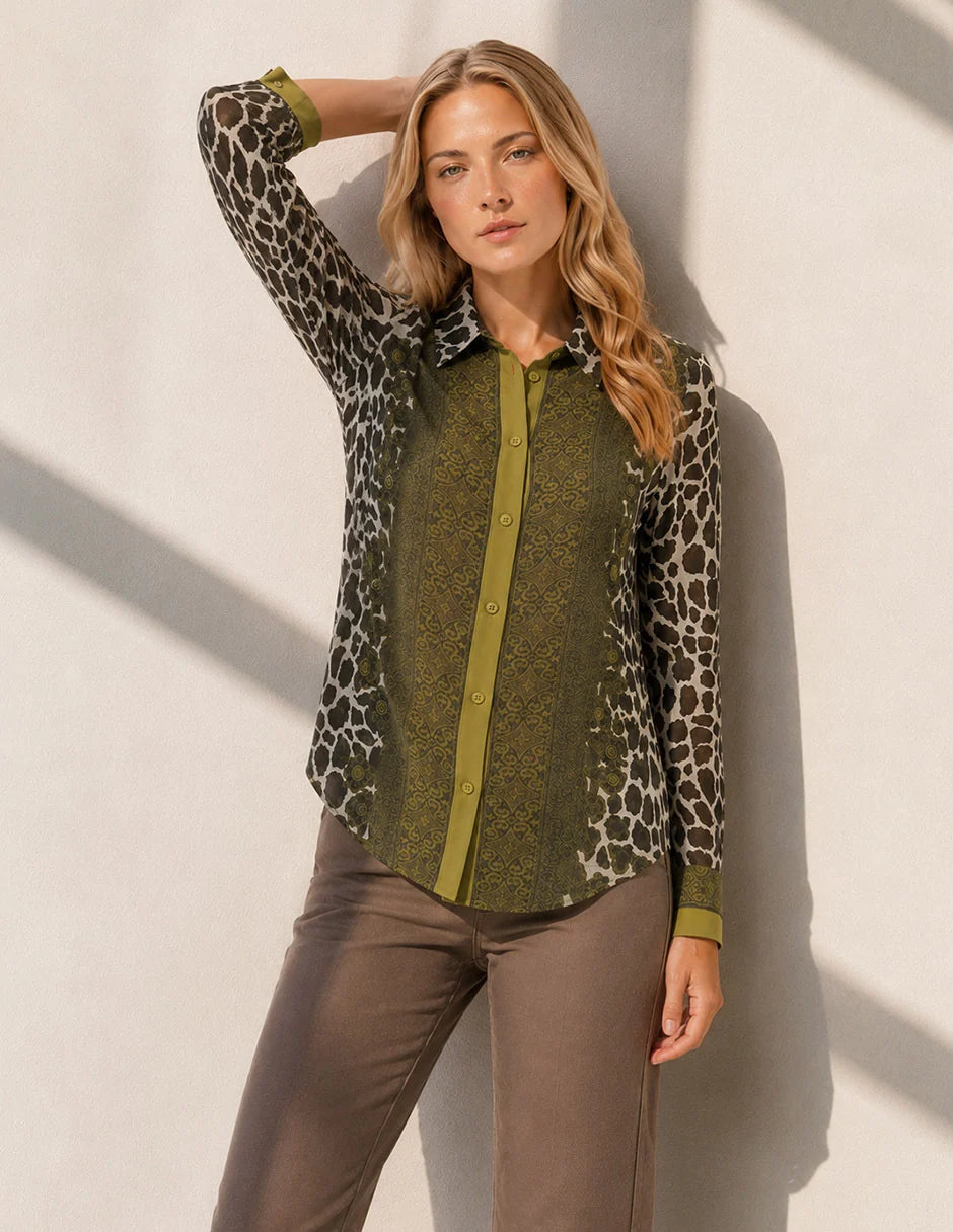 BLUSA VERDE PRINT 226169