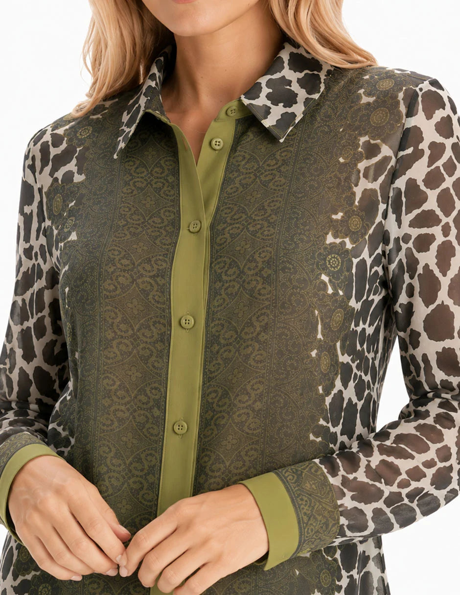 BLUSA VERDE PRINT 226169