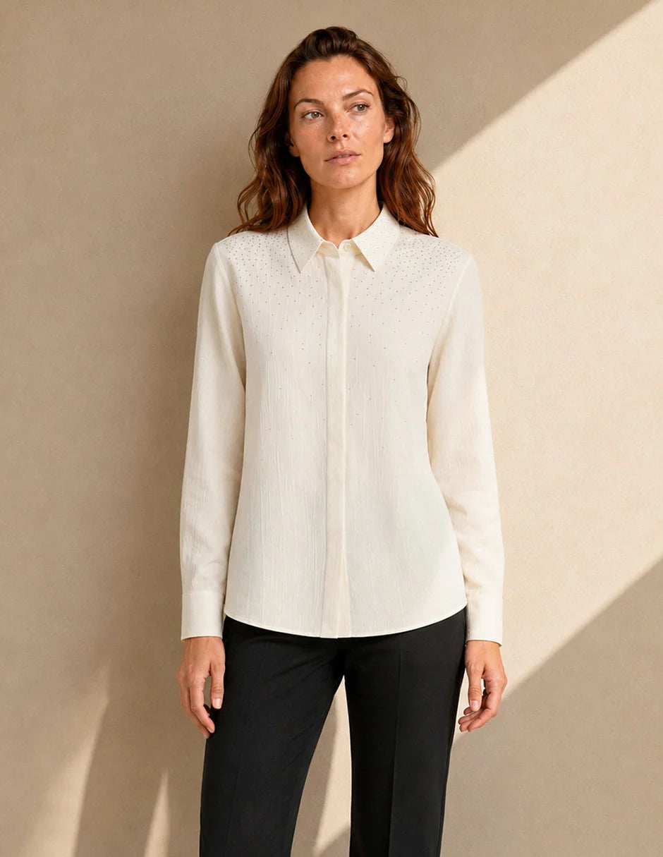 BLUSA CAMISERA MARFIL 226399