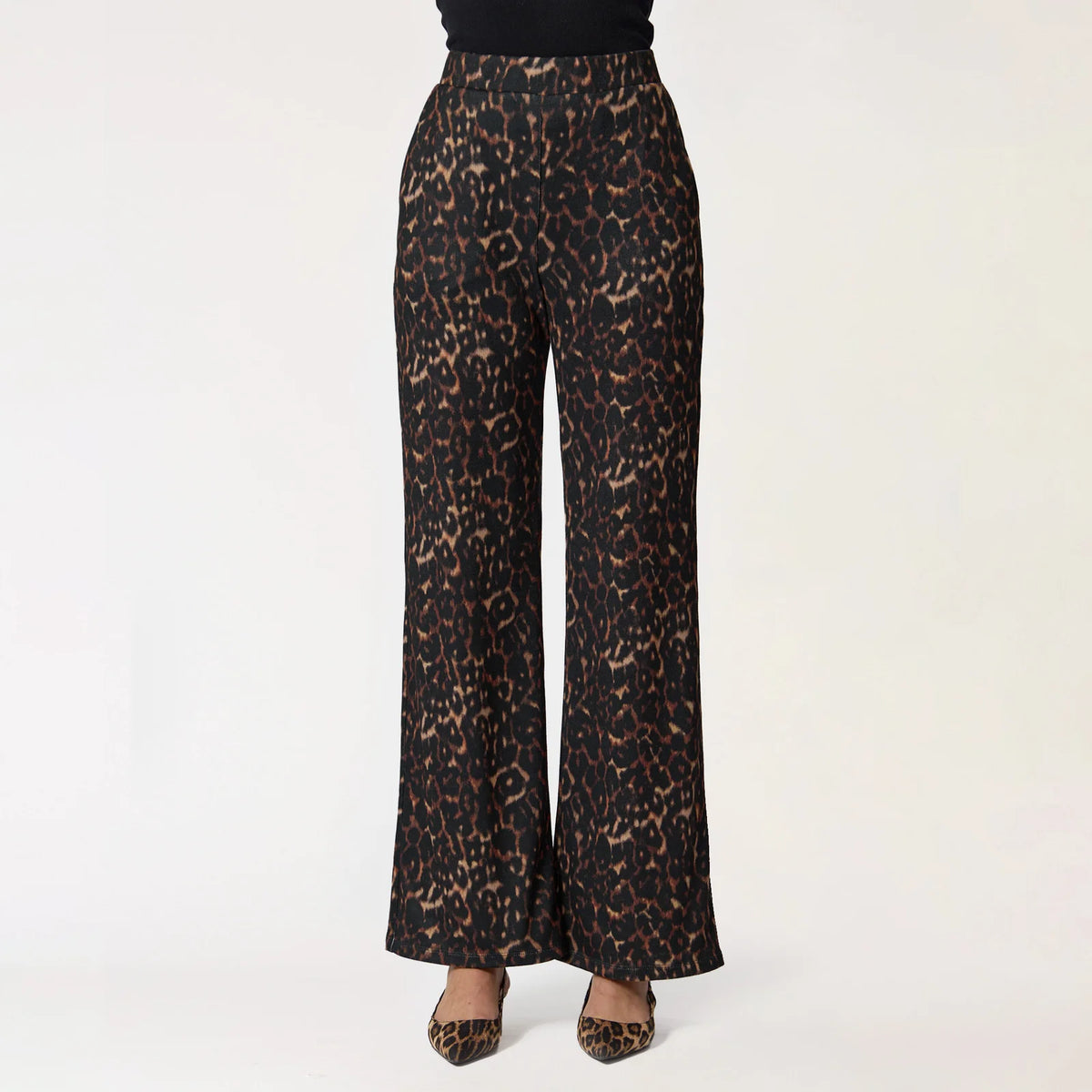 PANTALÓN NEGRO ANIMAL PRINT R26062