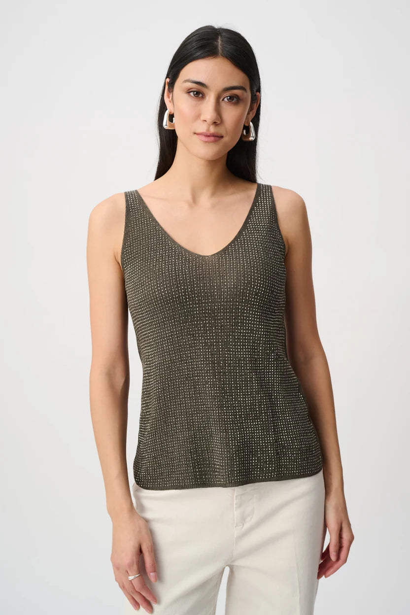 BLUSA TEJIDA BORDADA VERDE/VINO 252915F26