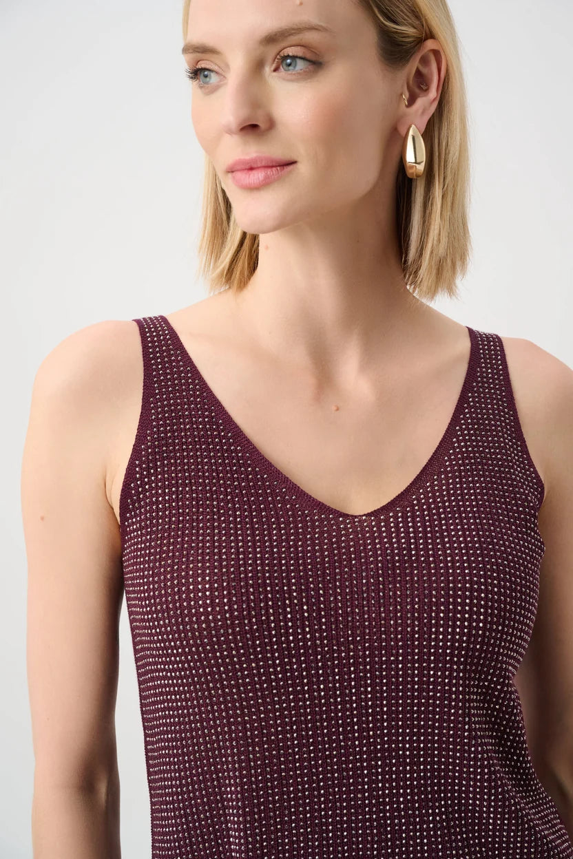 BLUSA TEJIDA BORDADA VERDE/VINO 252915F26