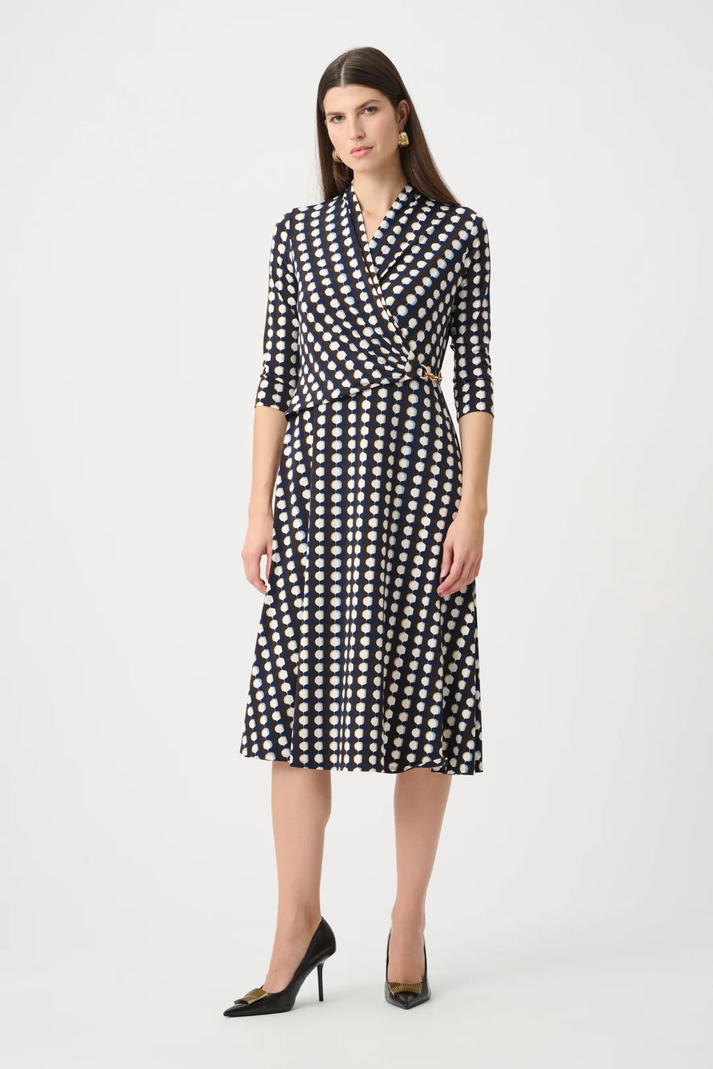 VESTIDO MIDI CAFÉ PRINT 263077