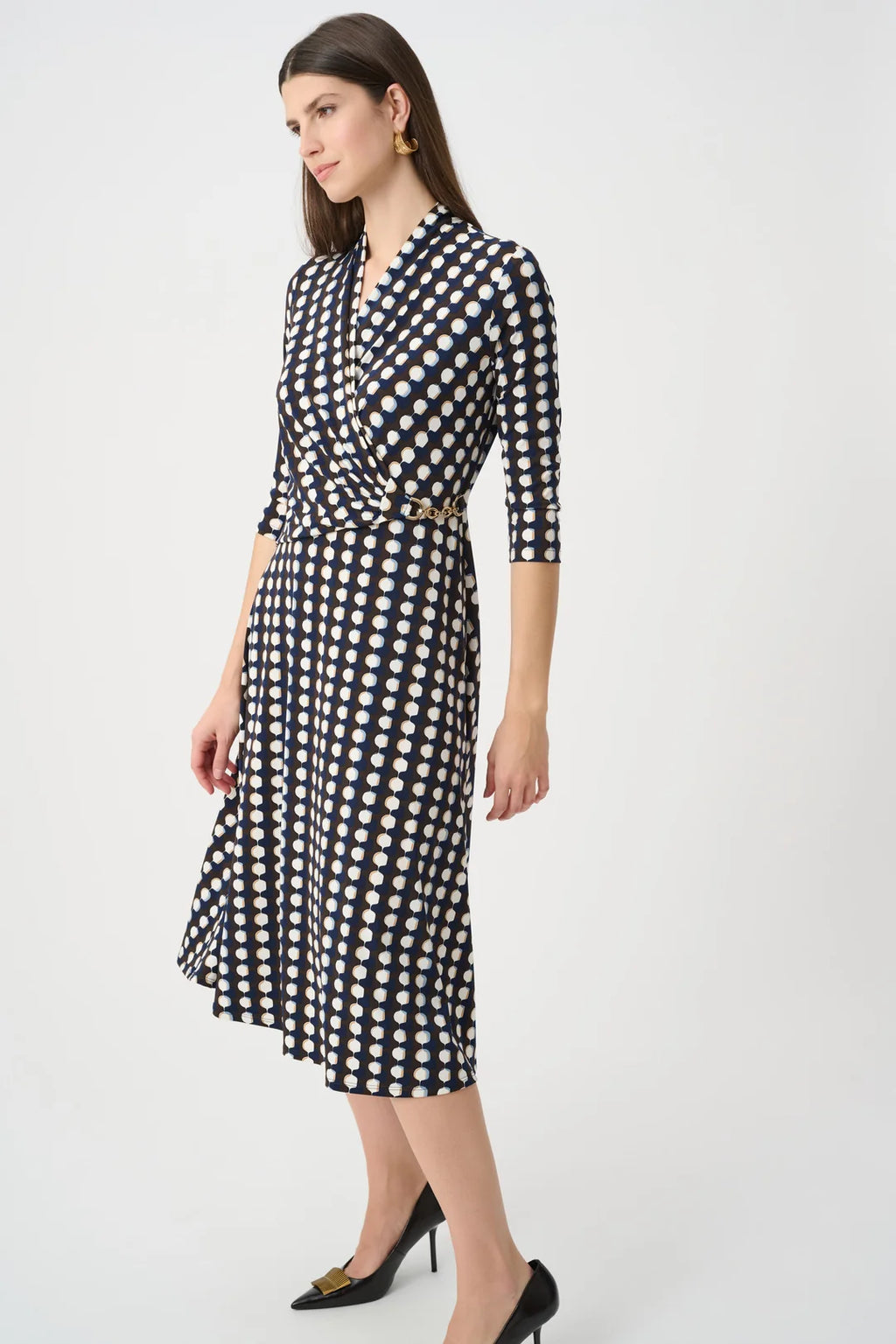 VESTIDO MIDI CAFÉ PRINT 263077
