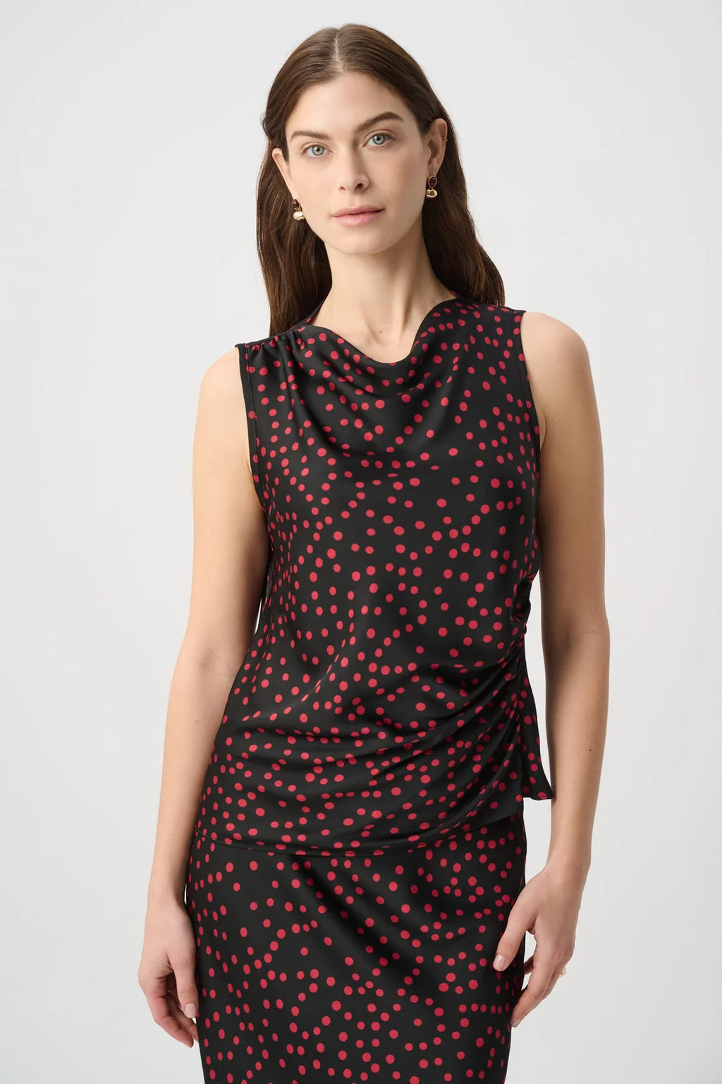 BLUSA SATÉN NEGRO LUNARES 264117